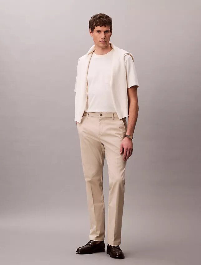 Pantalones rectos de Cotton Stretch Pantalones rectos de Cotton Stretch