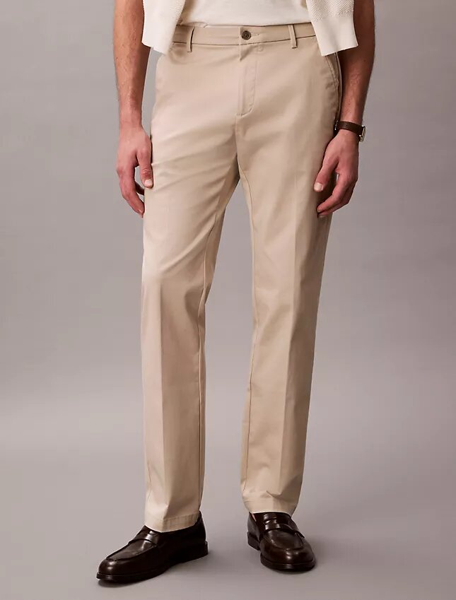 Pantalones rectos de Cotton Stretch Pantalones rectos de Cotton Stretch