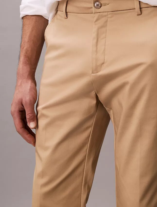 Pantalones rectos de Cotton Stretch Pantalones rectos de Cotton Stretch