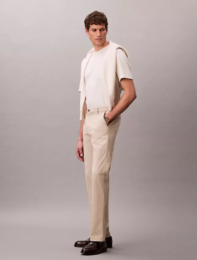 Pantalones rectos de Cotton Stretch Pantalones rectos de Cotton Stretch