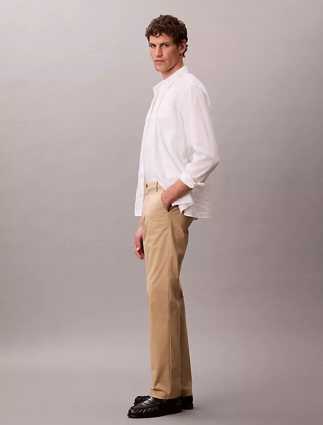 Pantalones rectos de Cotton Stretch Pantalones rectos de Cotton Stretch