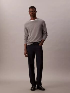 Pantalones rectos elásticos estándar de 5 bolsillos