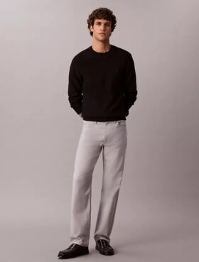 Pantalones rectos elásticos estándar de 5 bolsillos