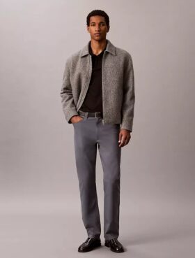 Pantalones rectos elásticos estándar de 5 bolsillos