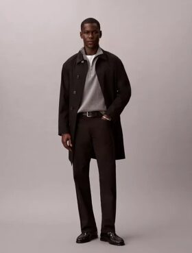 Pantalones rectos elásticos estándar de 5 bolsillos