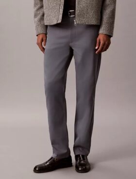 Pantalones rectos elásticos estándar de 5 bolsillos