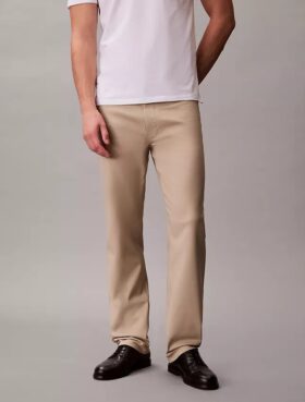 Pantalones rectos elásticos estándar de 5 bolsillos