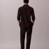Pantalones sin cremallera con pliegues de mezcla de lino Pantalones sin cremallera con pliegues de mezcla de lino