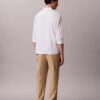 Pantalones sin cremallera con pliegues de mezcla de lino Pantalones sin cremallera con pliegues de mezcla de lino