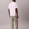 Pantalones sin cremallera con pliegues de mezcla de lino Pantalones sin cremallera con pliegues de mezcla de lino