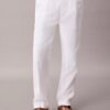 Pantalones sin cremallera con pliegues de mezcla de lino Pantalones sin cremallera con pliegues de mezcla de lino