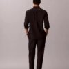 Pantalones sin cremallera con pliegues de mezcla de lino Pantalones sin cremallera con pliegues de mezcla de lino