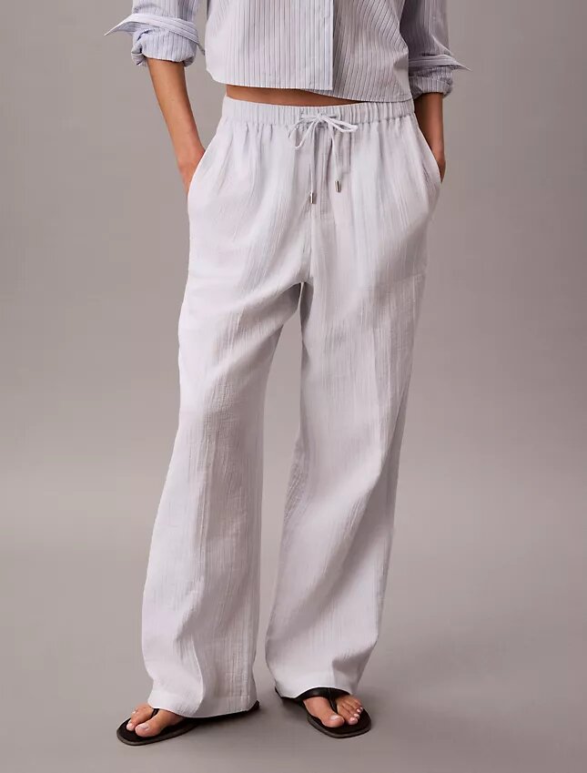 Pantalones sin cremallera de doble gasa Pantalones sin cremallera de doble gasa