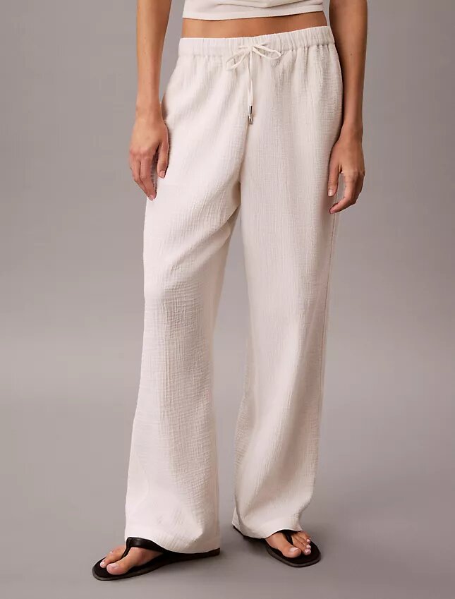 Pantalones sin cremallera de doble gasa Pantalones sin cremallera de doble gasa