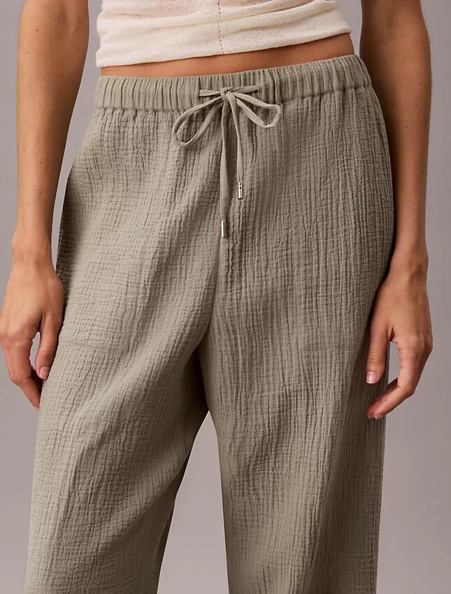 Pantalones sin cremallera de doble gasa Pantalones sin cremallera de doble gasa