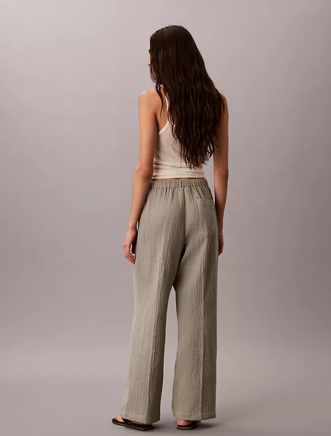 Pantalones sin cremallera de doble gasa Pantalones sin cremallera de doble gasa