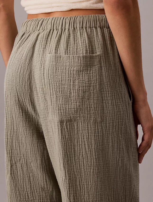 Pantalones sin cremallera de doble gasa Pantalones sin cremallera de doble gasa