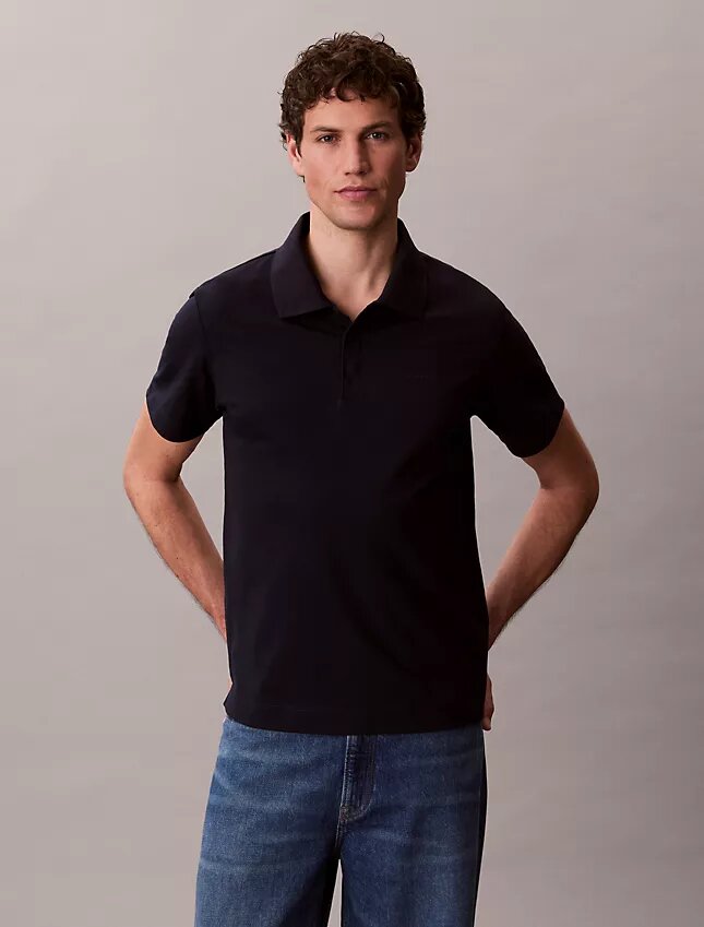 Polo clásico de piqué de mezcla de algodón Polo clásico de piqué de mezcla de algodón