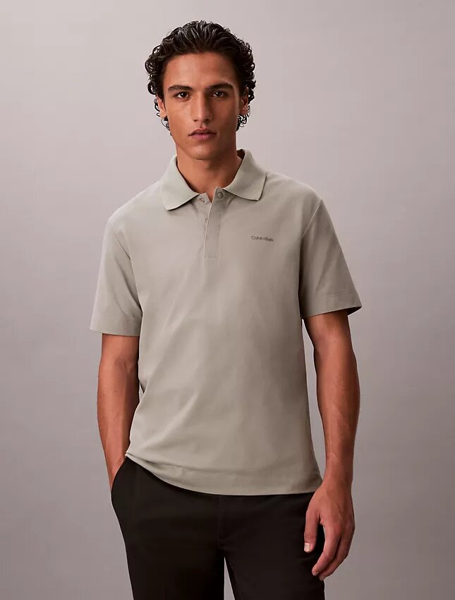 Polo clásico de piqué de mezcla de algodón Polo clásico de piqué de mezcla de algodón