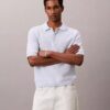 Polo de algodón liso con tejido de gofre Polo de algodón liso con tejido de gofre