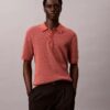 Polo de algodón liso con tejido de gofre Polo de algodón liso con tejido de gofre