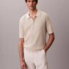 Polo de algodón liso con tejido de gofre