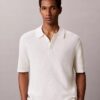 Polo de algodón liso con tejido de gofre Polo de algodón liso con tejido de gofre