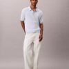 Polo de algodón liso con tejido de gofre Polo de algodón liso con tejido de gofre