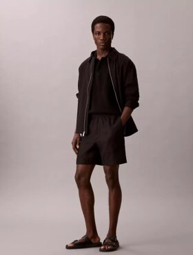 Polo de algodón liso con tejido de gofre