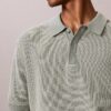 Polo de algodón liso con tejido de gofre