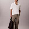 Polo de algodón liso con tejido de gofre Polo de algodón liso con tejido de gofre