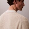 Polo de algodón liso con tejido de gofre
