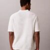 Polo de algodón liso con tejido de gofre Polo de algodón liso con tejido de gofre