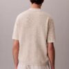 Polo de algodón liso con tejido de gofre