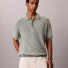 Polo de algodón liso con tejido de gofre