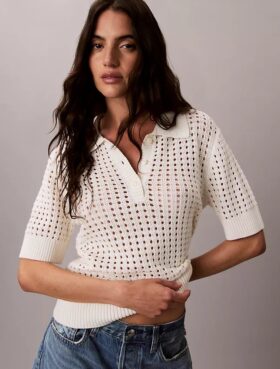 Polo de punto abierto