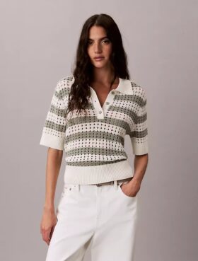 Polo de punto abierto