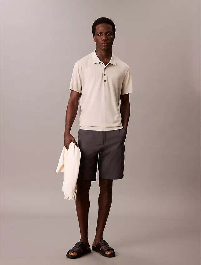 Polo de punto fino de mezcla de lyocell Polo de punto fino de mezcla de lyocell