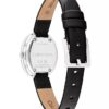 Reloj con bisel contorneado, esfera ovalada y correa de cuero Reloj con bisel contorneado, esfera ovalada y correa de cuero
