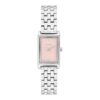 Reloj con brazalete de eslabones y esfera rectangular Reloj con brazalete de eslabones y esfera rectangular