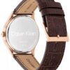 Reloj con esfera cepillada y correa de cuero Reloj con esfera cepillada y correa de cuero