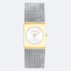 Reloj con esfera geométrica y brazalete de malla Reloj con esfera geométrica y brazalete de malla