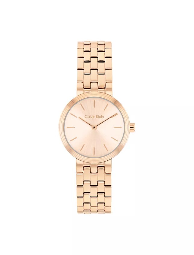 Reloj con esfera refinada y brazalete de eslabones Reloj con esfera refinada y brazalete de eslabones