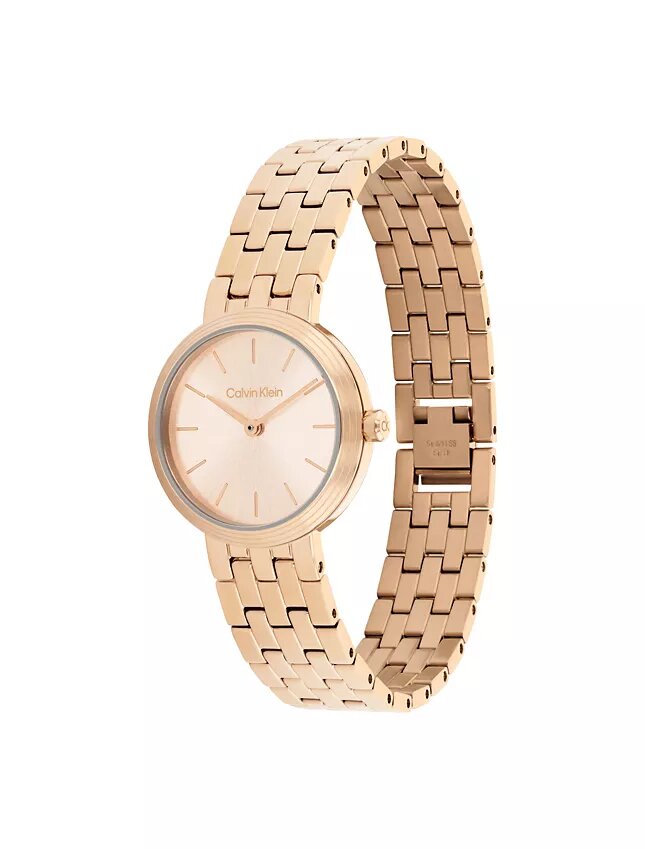 Reloj con esfera refinada y brazalete de eslabones Reloj con esfera refinada y brazalete de eslabones