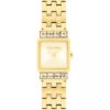 Reloj con pulsera de eslabones y esfera cuadrada Reloj con pulsera de eslabones y esfera cuadrada