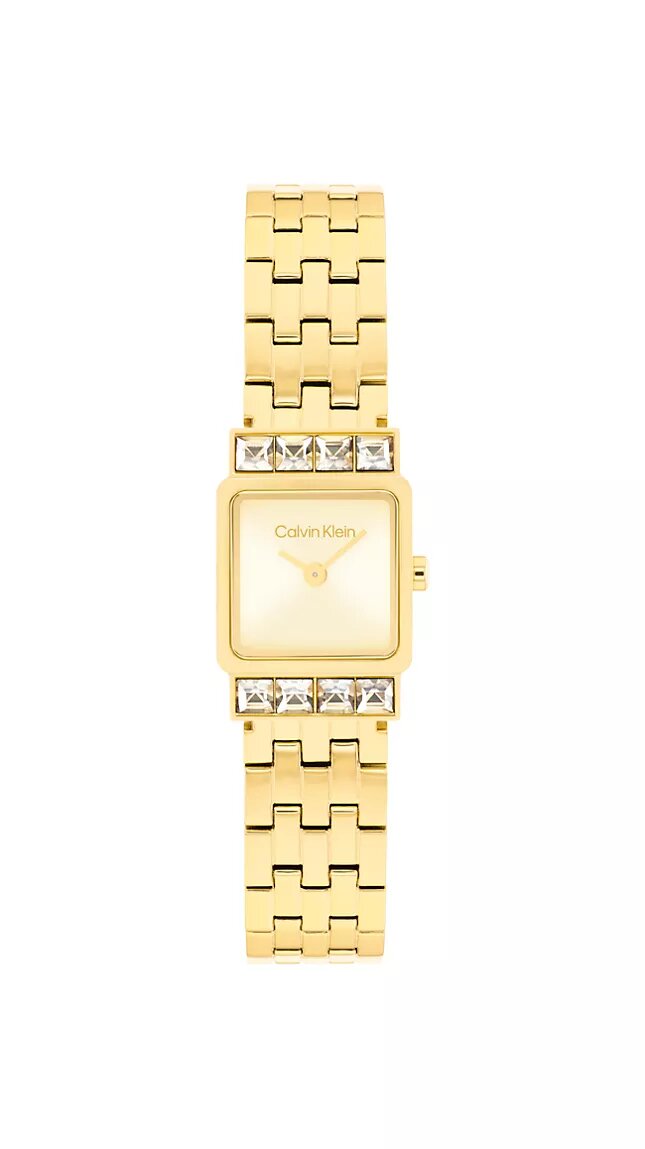 Reloj con pulsera de eslabones y esfera cuadrada Reloj con pulsera de eslabones y esfera cuadrada