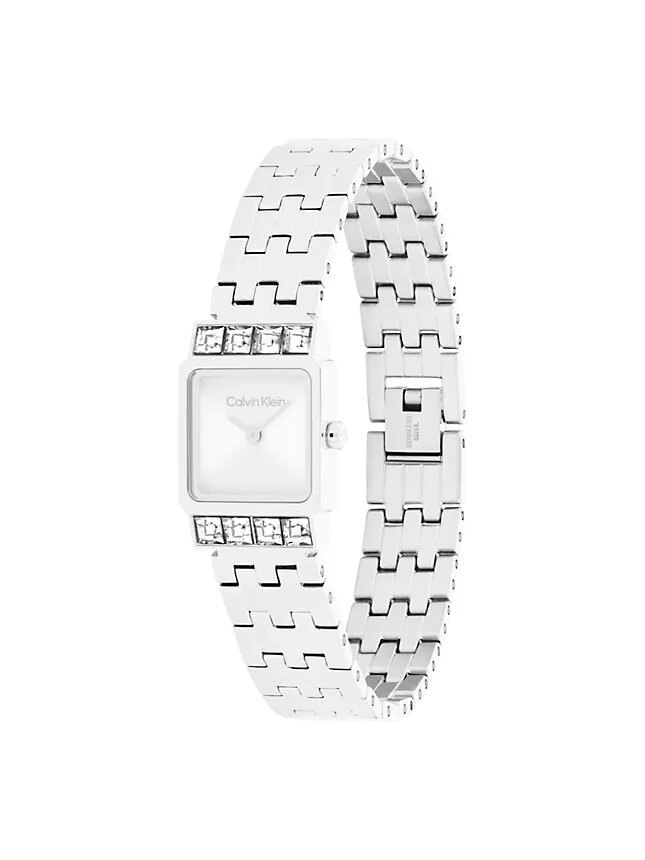 Reloj con pulsera de eslabones y esfera cuadrada Reloj con pulsera de eslabones y esfera cuadrada