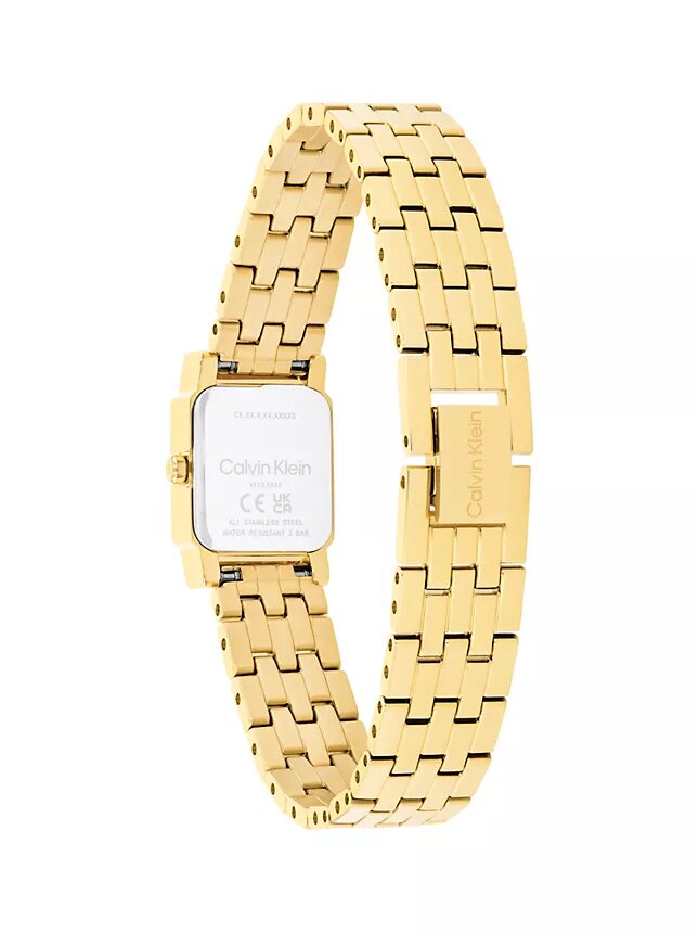 Reloj con pulsera de eslabones y esfera cuadrada Reloj con pulsera de eslabones y esfera cuadrada