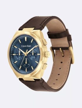Reloj multifunción con correa de cuero Reloj multifunción con correa de cuero