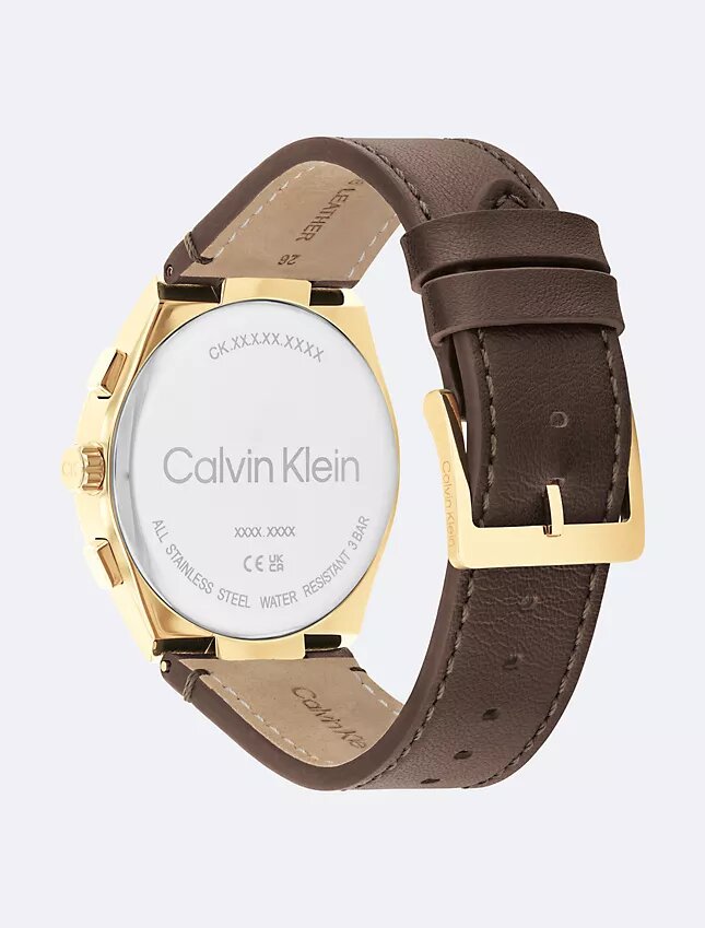 Reloj multifunción con correa de cuero Reloj multifunción con correa de cuero